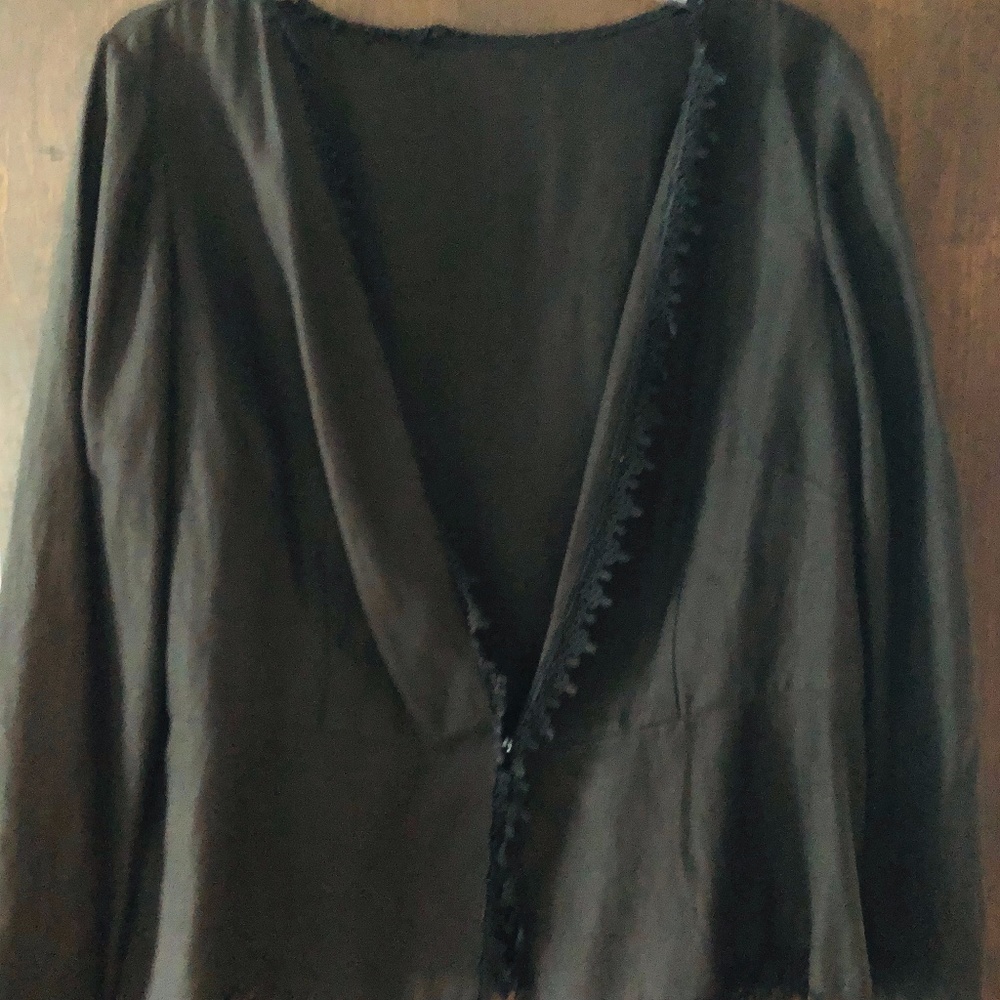black linen jacket